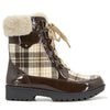 Brown/Patent Plaid
